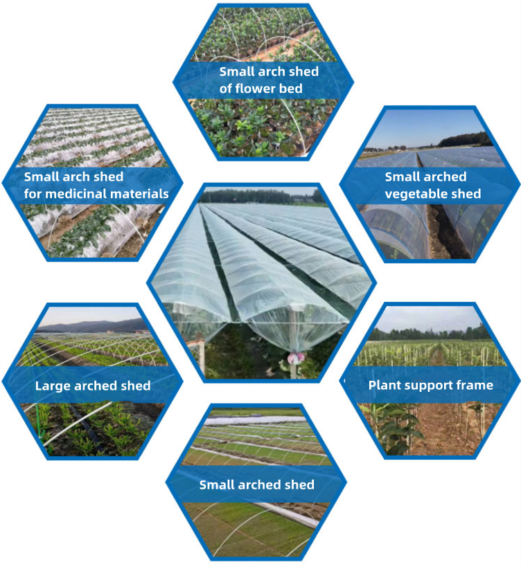 Lightweight Fiberglass FRP Rod For Agricultural Greenhouse Tunnel Support