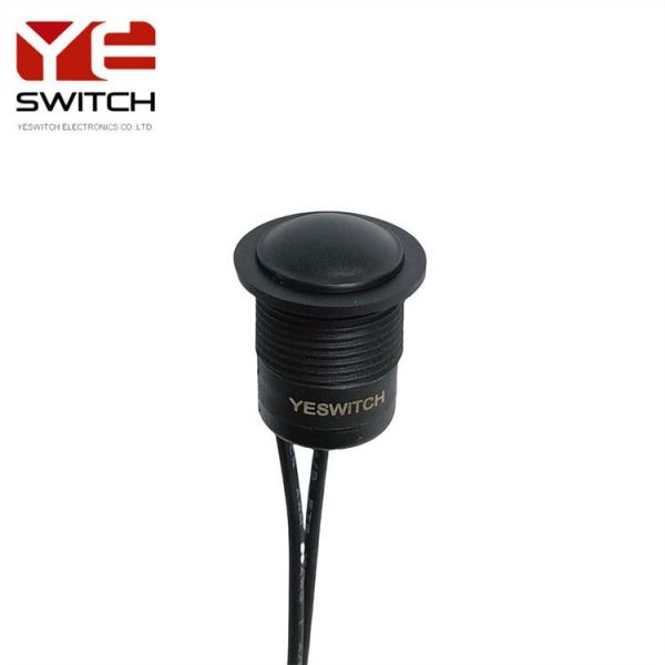Black Momentary Push Button Switch 2A Anti Vandal Panel Mount Push Button Switch