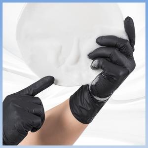 Buy cheap Black Diamond Texture Disposable Nitrile Gloves Powder Free For Automobile Industrial product