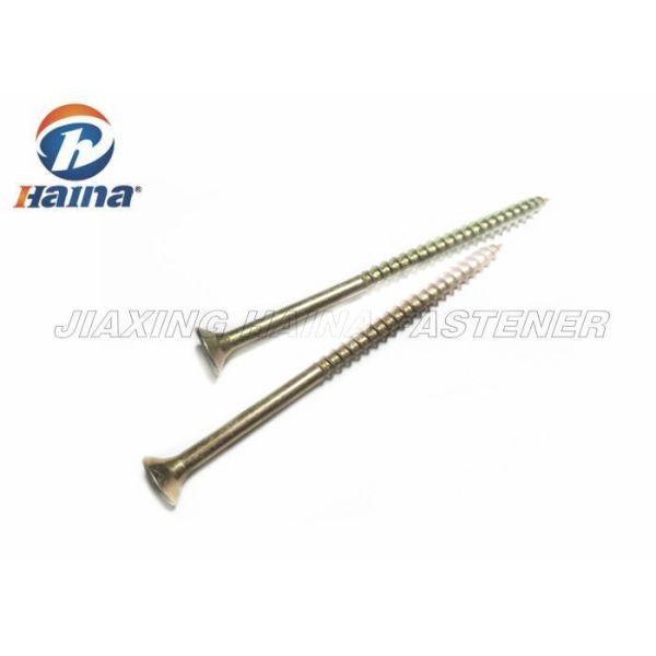 Yellow galvanized Flat Head Self Tapping Metal Screws