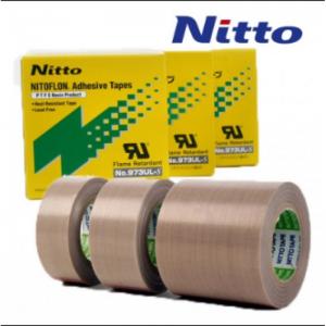China Nitto 973UL High Temperature PTFE PTFE Fiberglass Tape with Silicone Adhesive on sale