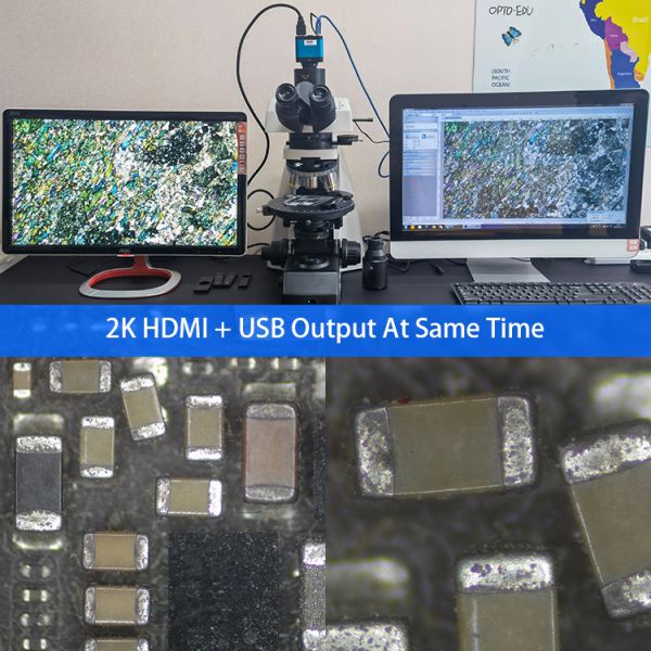 OPTO-EDU A59.4235 60M HDMI TF 1/2.3" CMOS Usb Digital Microscope Camera