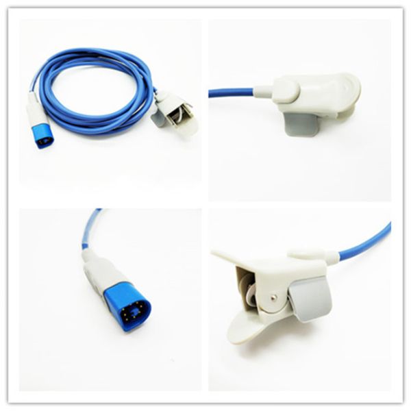 Blue HP Pediatric 3M Spo2 Finger Clip , Medical Monitor Spo2 Sensor Cable