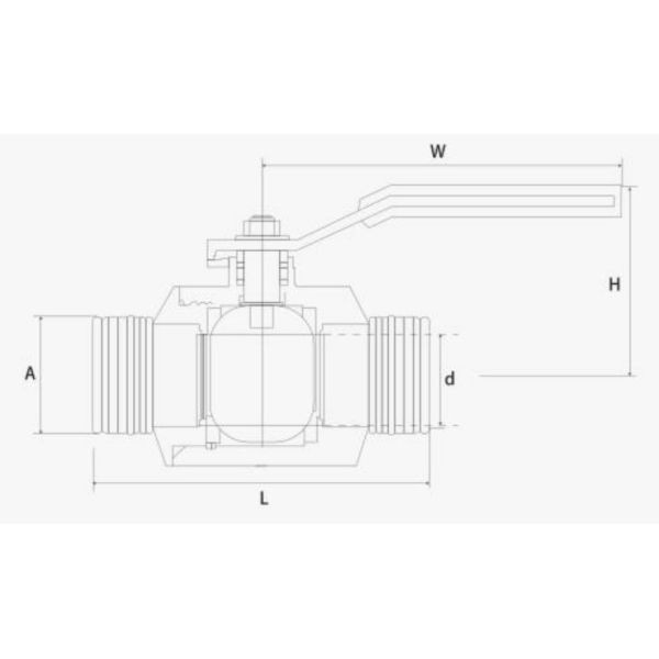 High Quality CF8 Stainless Steel 2PC Ball Valve with NPT/BSPP/BSPT Thread