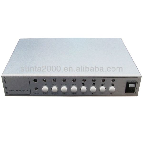2 Channel CCTV Color Quad Processor Video Screen Splitter 145 X 100 X 25MM