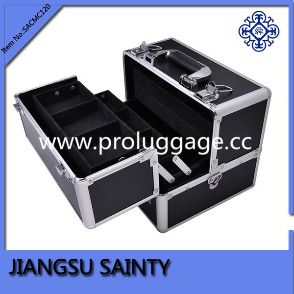 Promitional black PVC case makeup vanity box