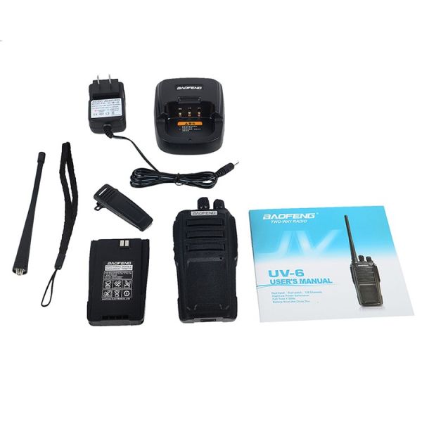 5 Watt High Power Long Distance Walkie Talkie UV-6 Dual Band Dual Standby PC Programming