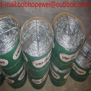China 25kg coil security high quality barbed wire length per roll for military fence/high tensile barbed wire price per roll on sale