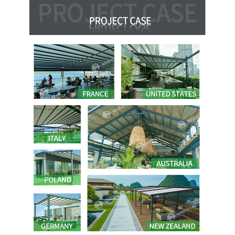 Modern Sleek Aluminum Frame Shade Sail-Durable Material & Professional Design Waterproof Extendable Backyard Cover