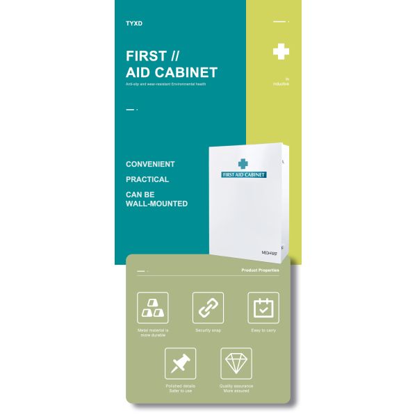 White Steel Empty First Aid Kit Boxes First Aid Case
