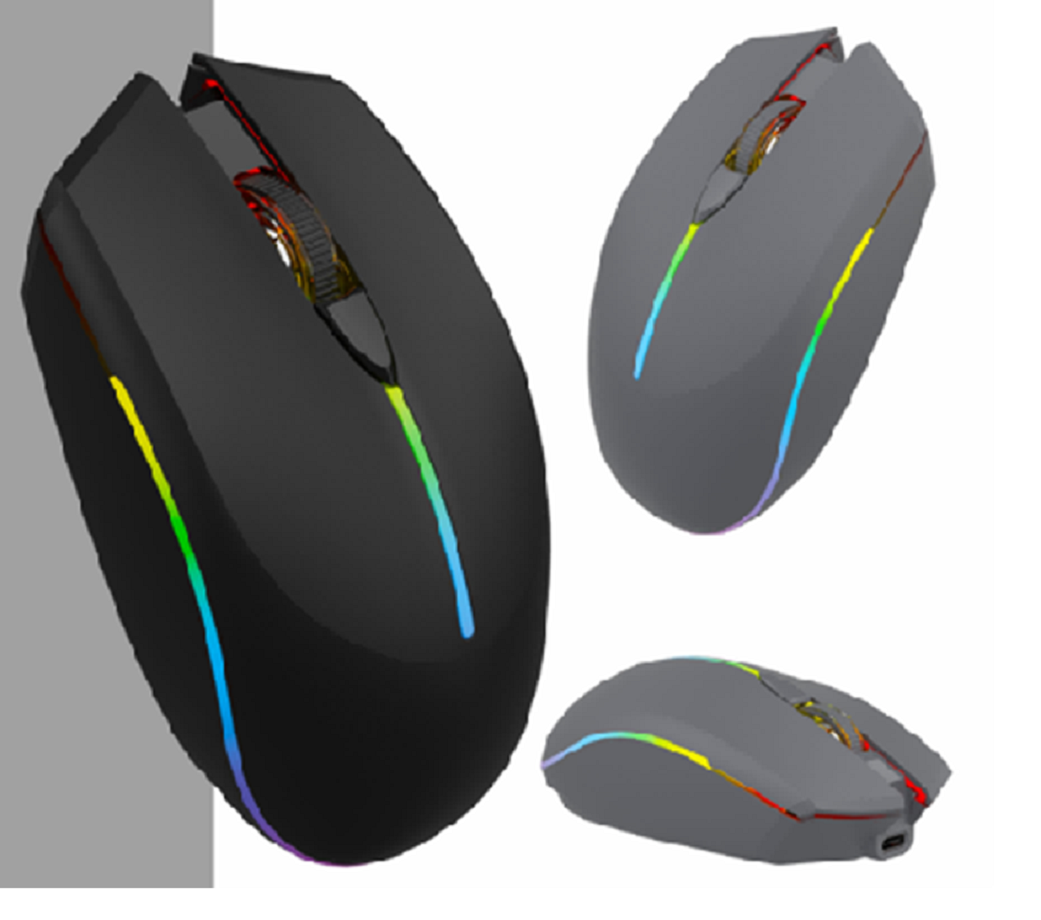 2.4G And Bluetooth Dual-mode Connectivity Mouse 500mAh Rechargeable Battery Adjustable DPI 800/1200/1600