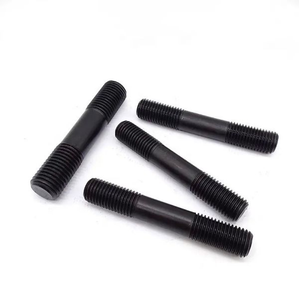Double Ends Threaded Stud Bolt 1/2" Black Zinc Round Rod Grade 12.9 Steel Fastener