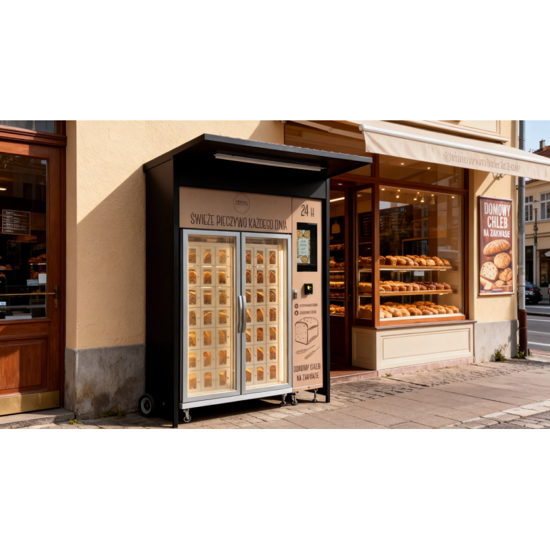 WEIMI Large Capacity Bread Cake Vending Machine with Customizable Lockers for Bakery Stores
