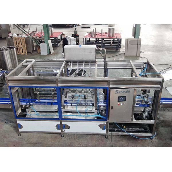 Full Automatic 4 Head Linear Washing Filling And Capping Machine