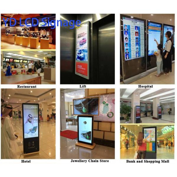 43 Inch Interactive Digital Whiteboard , Floor Standing Lcd Digital Signage Display