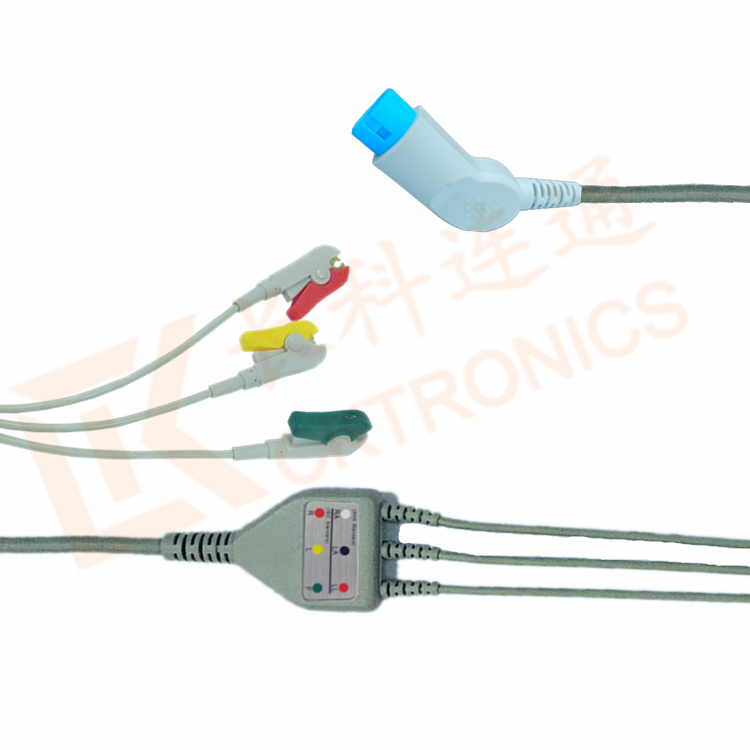 8 Pin Nihon Kohden Ecg Cable / 3 Lead Ecg Cable Grabber IEC