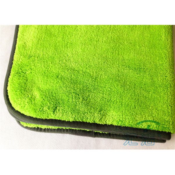 Green Color Microfiber Super Soft Super Absorbent 80% Polyester 20% Polyamide Car Cleaning Towels
