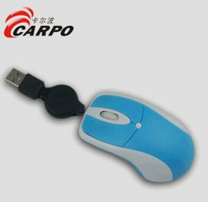 China MINI USB retractable cable mouse on sale