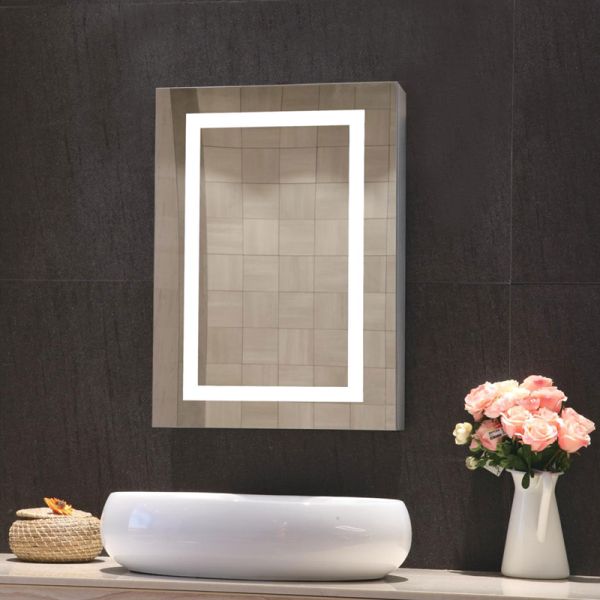 Stainless Steel Led Medicine Cabinet Modern Luxury Smart Bathroom Mirror Cabinet