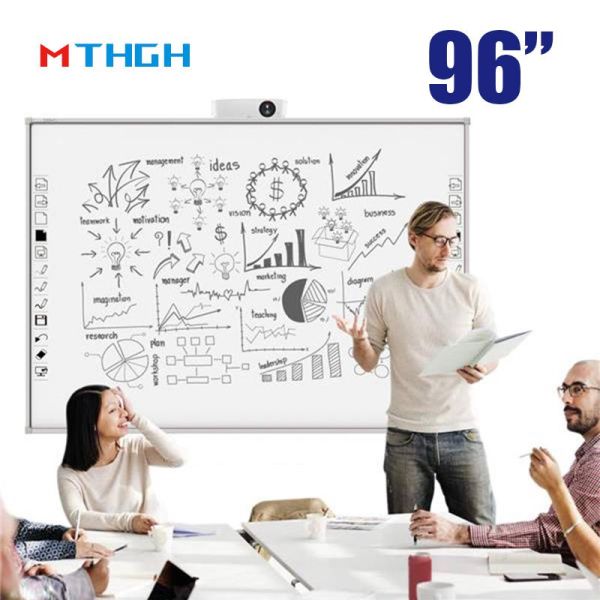 96 Inch Classroom Digital Whiteboard 10 Point Touch Smart Interactive Display