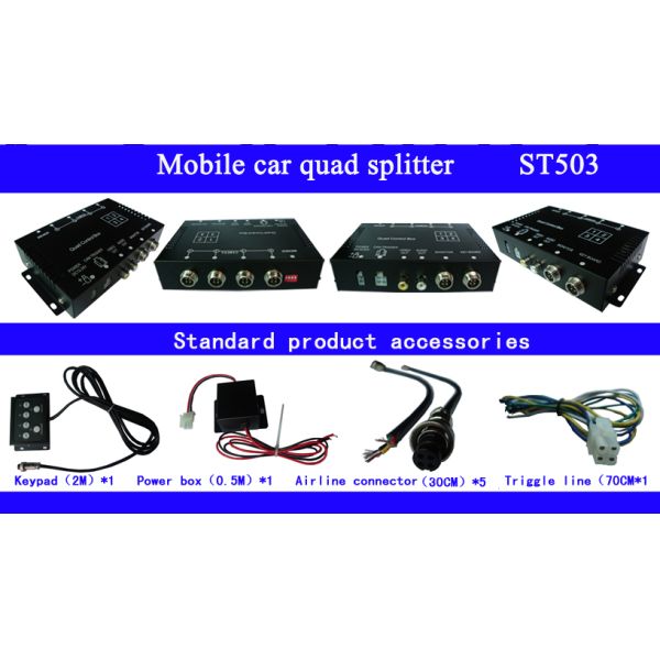 Realtime Video Audio Input 4 Channel Car DVR Recorder With Remote Controller