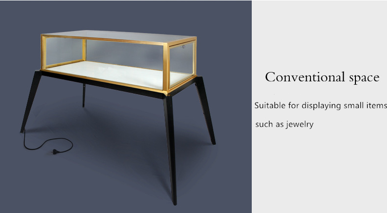 Luxury Transparent Jewelry Glass Display Cabinet Shopping Mall With Locks