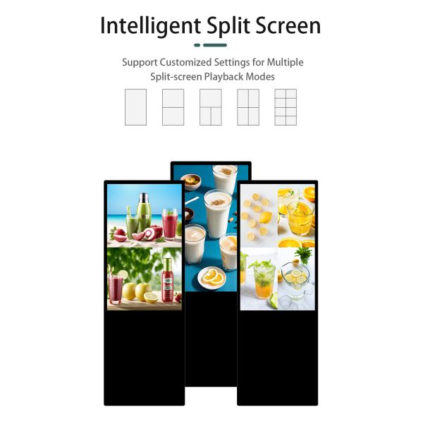 MJK-650L Vertical LCD Welcome Display with 2K/4K Resolution Touch Screen Option Outdoor Application