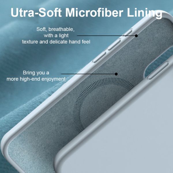 Real Silicone Cell Phone Cases Waterproof Anti Fingerprint Cover With Soft Microfiber Lining