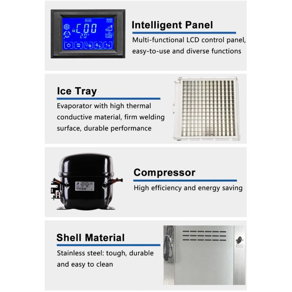 Ice Block Making Machine 250kg Big Ice Cube 38x38x22 28x28x22 Professional Touchpad Control Panel for Business Sale