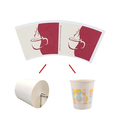 Waterproof 6~12oz Sales Food Grade Single Double Side PE Paper Cup Fan