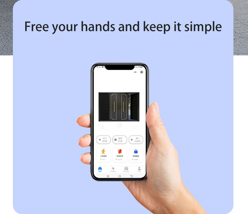 Smartphone Door Opener Automatic Large Load Bearing with Closer Key / Card Access