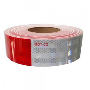 China White And Red Dot C2 Reflective Tape Truck Self Adhesive Reflective Tape on sale