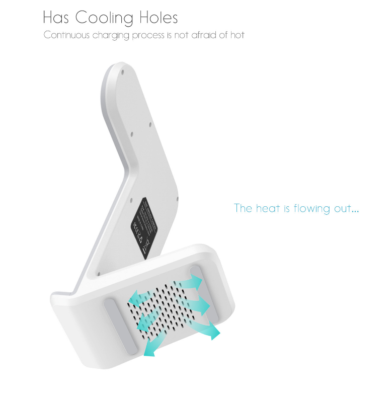 Travel 2 In 1 Fast Standing Wireless Charger For Apple Watch / Ipad Tablets