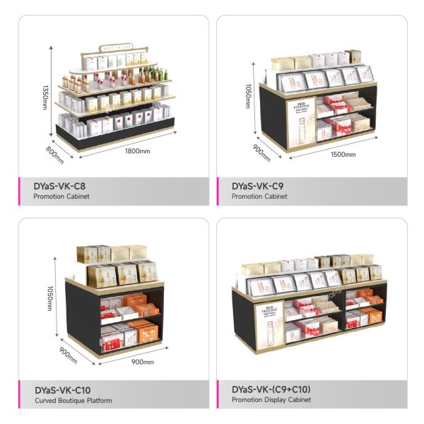 Cosmetic Display Rack Multifunctional Mask Set Display Island Cabinet for Skincare Store Decoration
