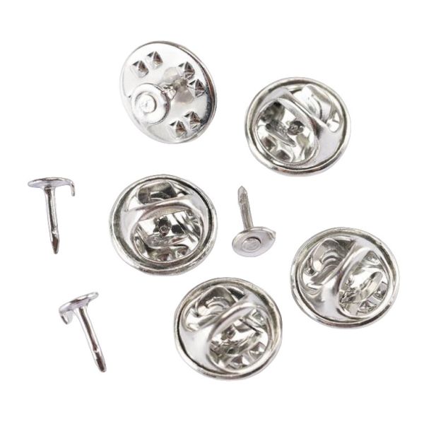 No Tools Required Nickel Plated Brass Butterfly Clutch Pin Back with 8mm/10mm/12mm Size for Secure Locking
