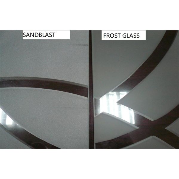 Sandblasted Frosted Tempered Glass For Hall And Dining Room Partition