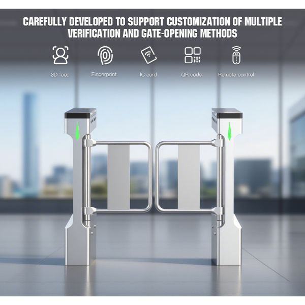 Fingerprint RFID Face Recognition Gate Half Height Turnstile