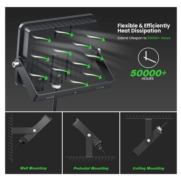 Outdoor Aluminum Ultra Slim LED Floodlight 4500lm IP66 50w 4500lm