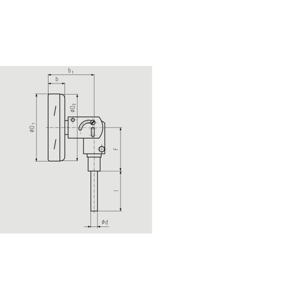 All Stainless Steel 0-100C Stem Bimetal Dial Thermometer 100mm Tanks