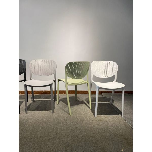 High Quality China Back Breathable Colorful Dining Stackable Plastic Chairs