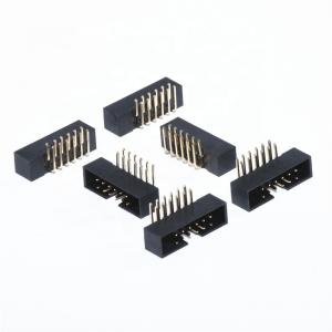 China 2.0mm 2.54mm Pitch Straight Right Angle SMT Box Shrouded Header Connector PA6T Gold Plated on sale