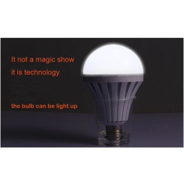 Plastic Rechargeable Emergency LED Bulb , E27 9W Emergency Light Bulb