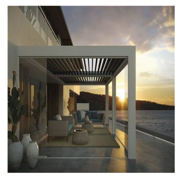 excellent outdoor Aluminium Motorized Opening louvered shutter Roof Pergola gazebo pavilion