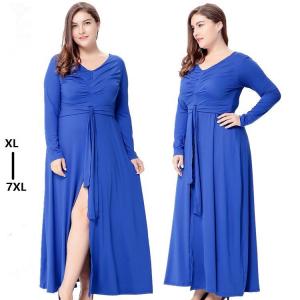 China Wholesales elegant long sleeve dress 7xl plus size clothing women on sale