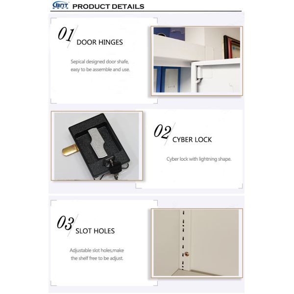 Multifunctional KD Metal Wardrobe Closets With Hanger and Adjustable Shelves