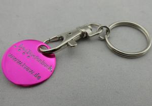 Buy cheap Anodized Trolley Coin, Aluminum Personalised Trolley Coin Keyring with Soft and Key Chain product