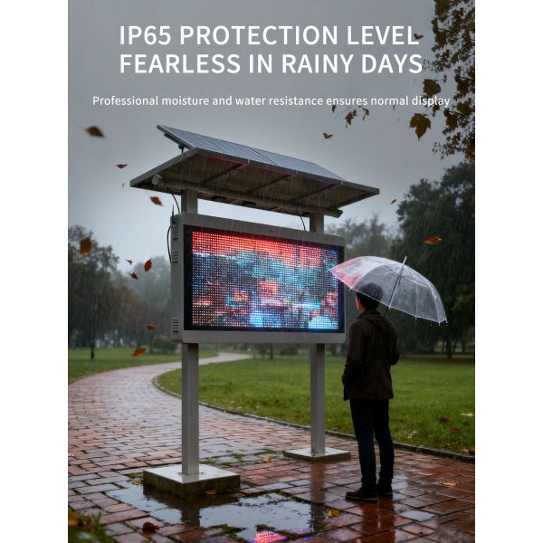 Solar Powered Outdoor LED Display with Energy Saving Technology and Remote Device Management