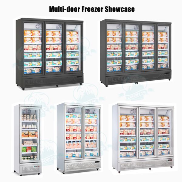 Commercial 450L R290 Glass Door Upright Freezer