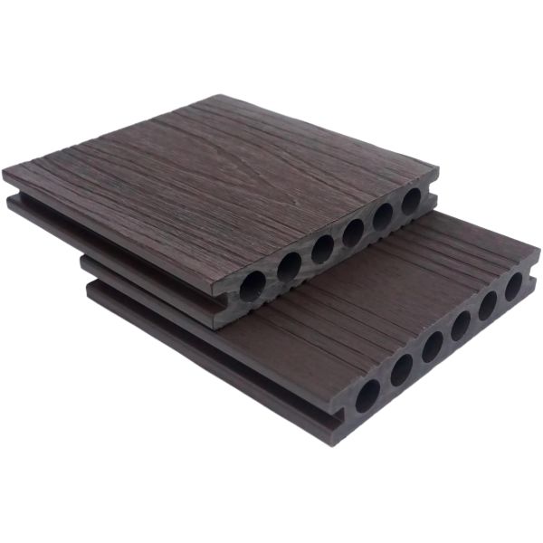 Second generation round hole double-sided co extruded outdoor WPC flooring