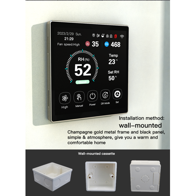 Intelligent Smart HVAC Controller With Temperature Humidity CO2 Control System Management
